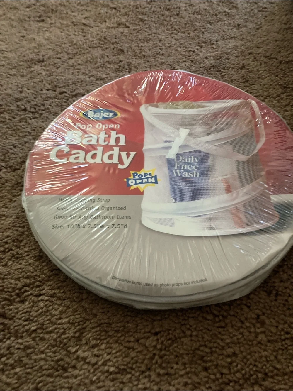 Bajer pop open bath caddy new